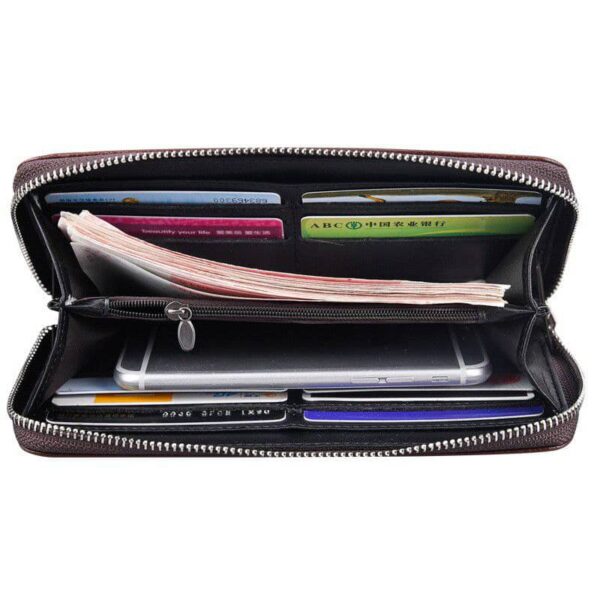 LARGE CAPACITY ZIPPER WALLET WITH MULTIPLE COMPARTMENT UNISEX WALLET - Image 4